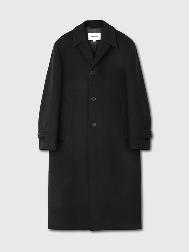 토니웩_ Cashmere Bal Collar Tailored Coat [Black]