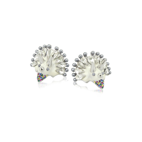 피버리쉬주얼리Triceratops L Silver Earrings