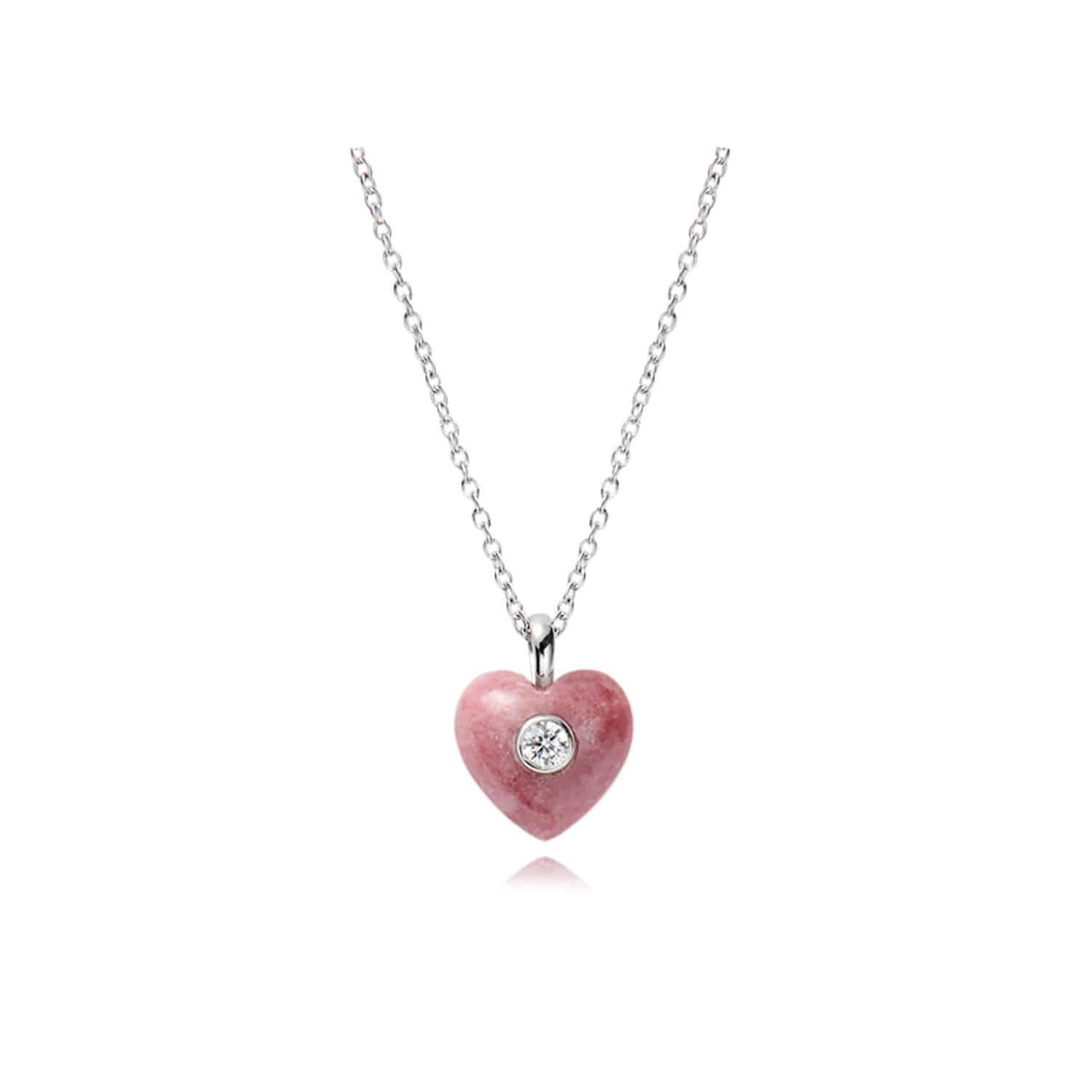피버리쉬주얼리[14k] Sweet Heart Pendant Necklace Pink