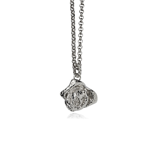 [단종예정샘플] Wild Rose Pendant Short Necklace Silver