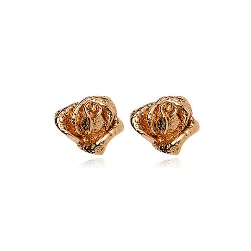 Wild Rose Stud Earrings Gold