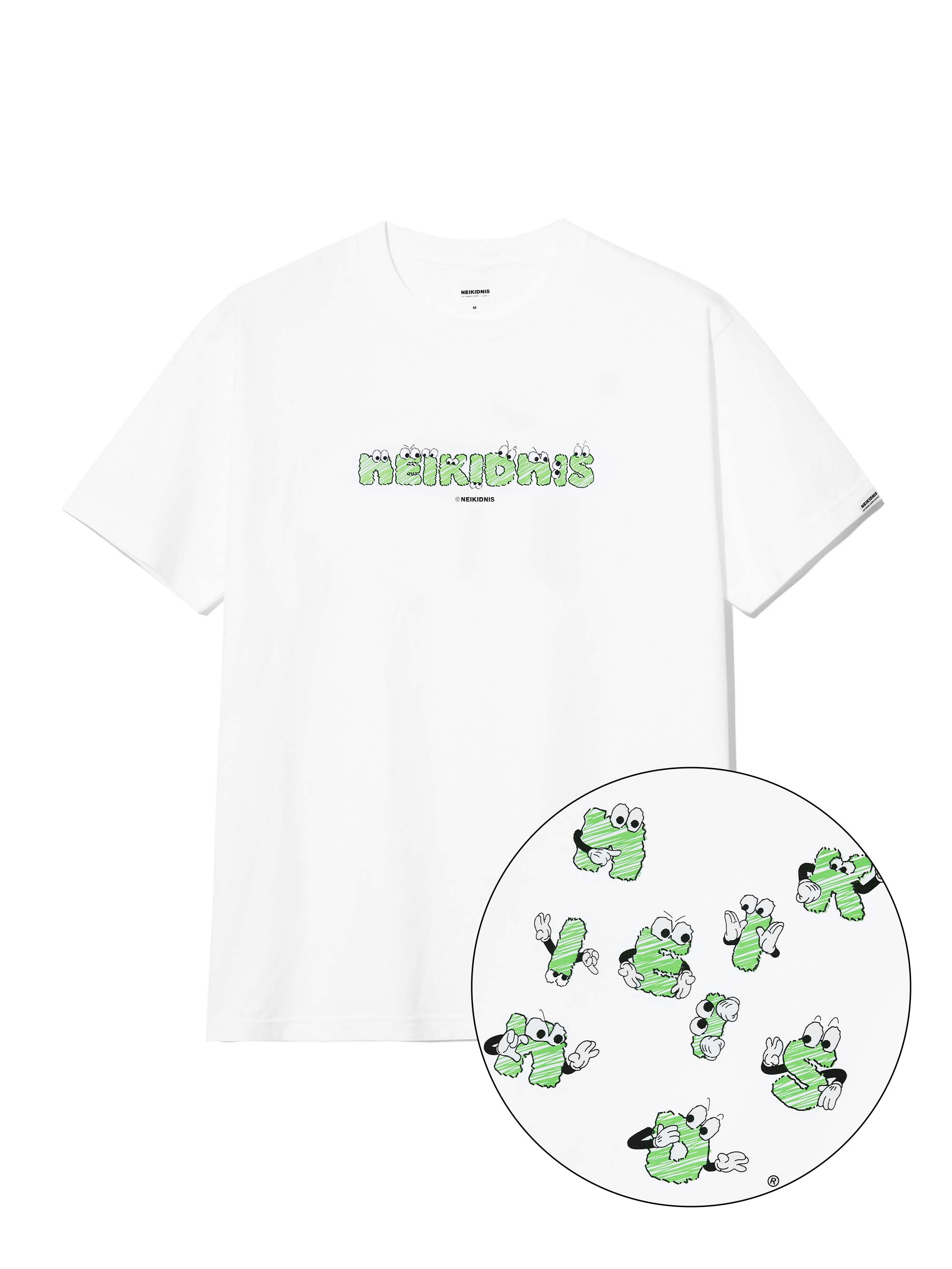 CHATTY LOGO TEE / WHITE-GREEN