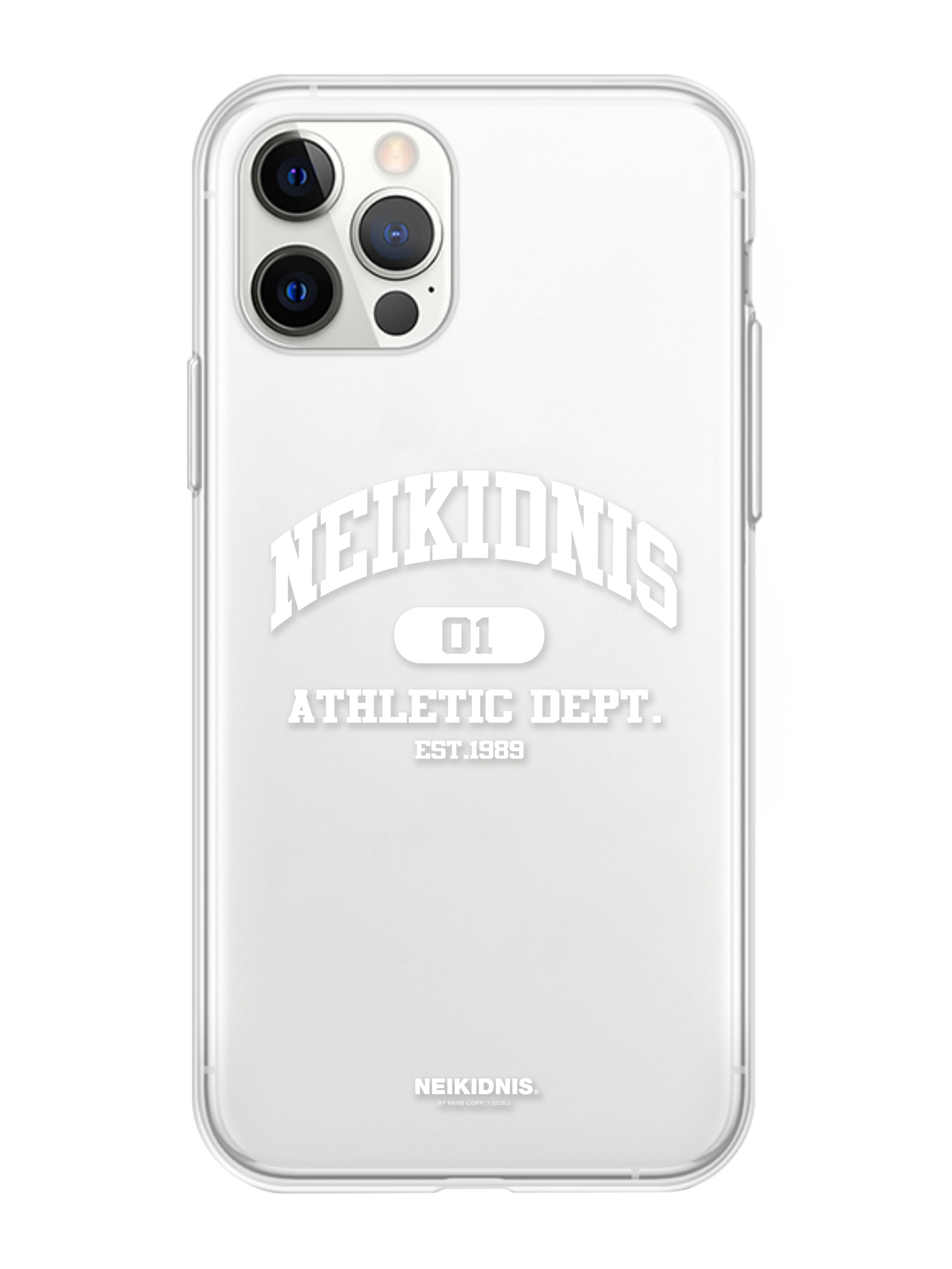 VARSITY LOGO iPHONE CASE / CLEAR (WH)