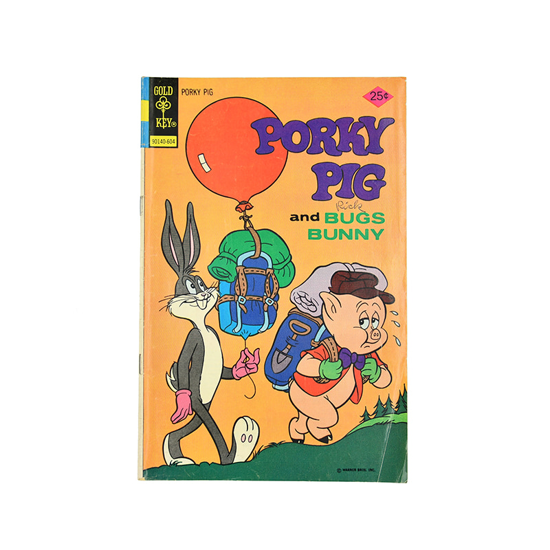 [Vintage] Porky Pig and Bugs Bunny (Orange)