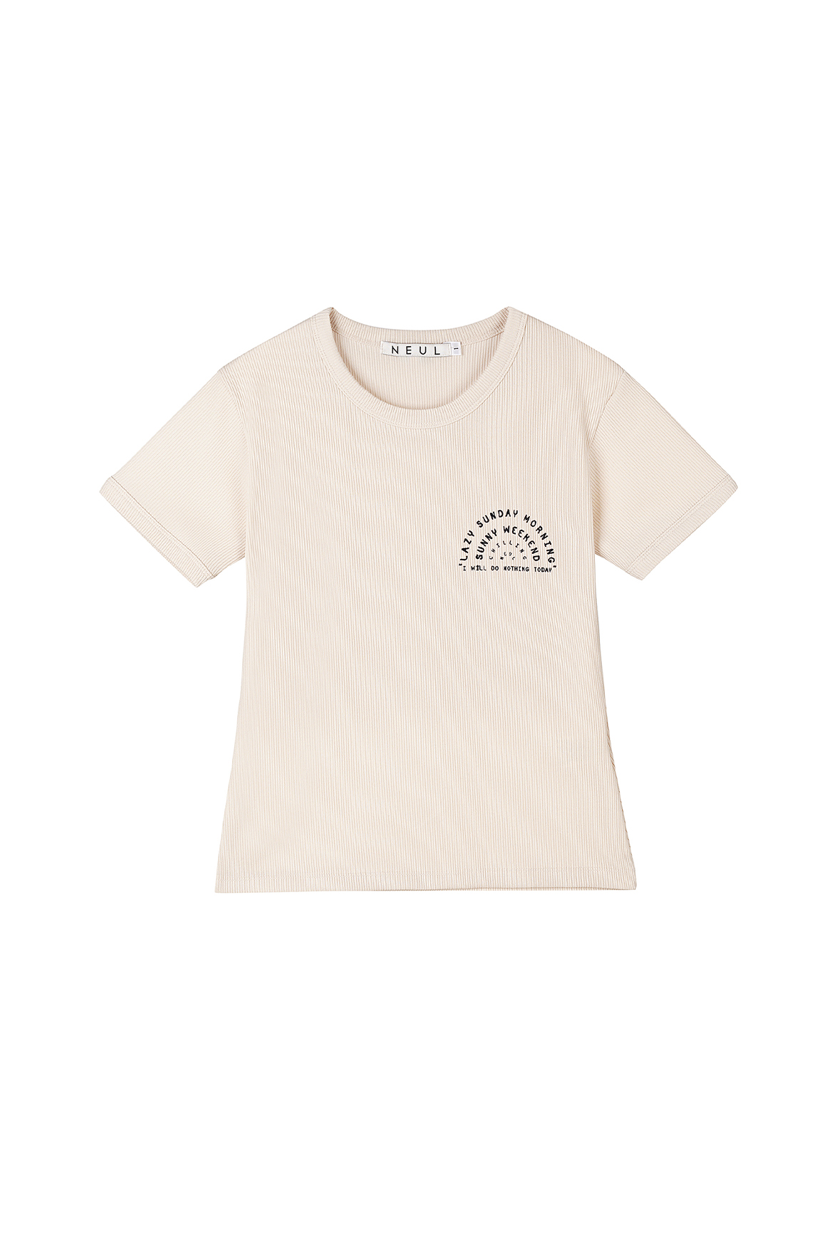 [리퍼브] Lazy Slim T-shirt_Cream