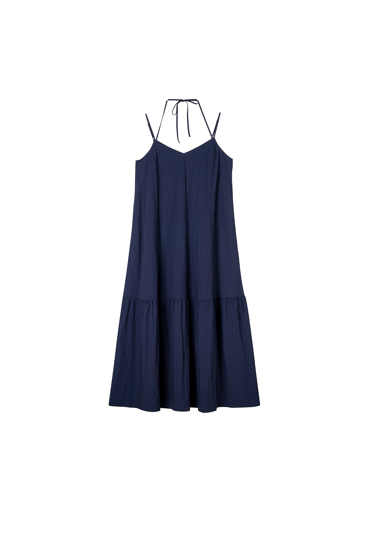 Double String Summer Dress_Navy