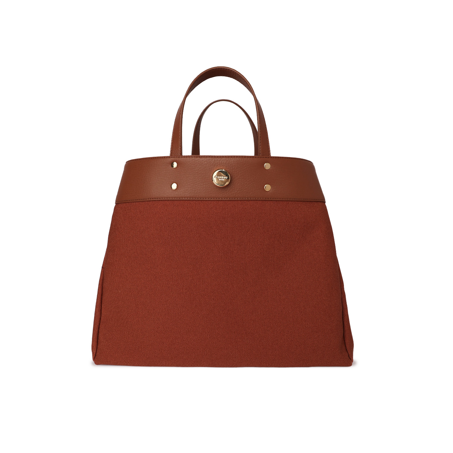 TWO TONE TUTTI BAG LARGE • 43 CARAMEL - FIBRENO