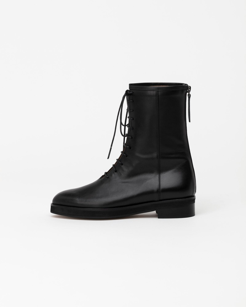 Lenma Lace-up Combat Boots in Regular Black