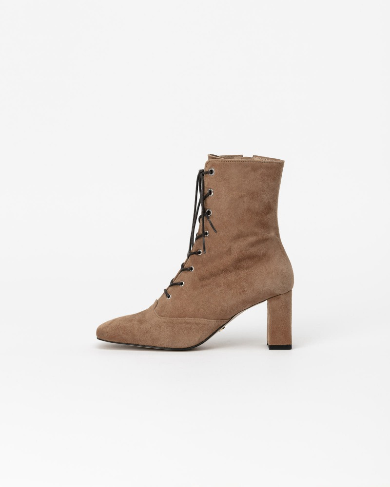 Avriel Lace-up Boots in Brown Suede