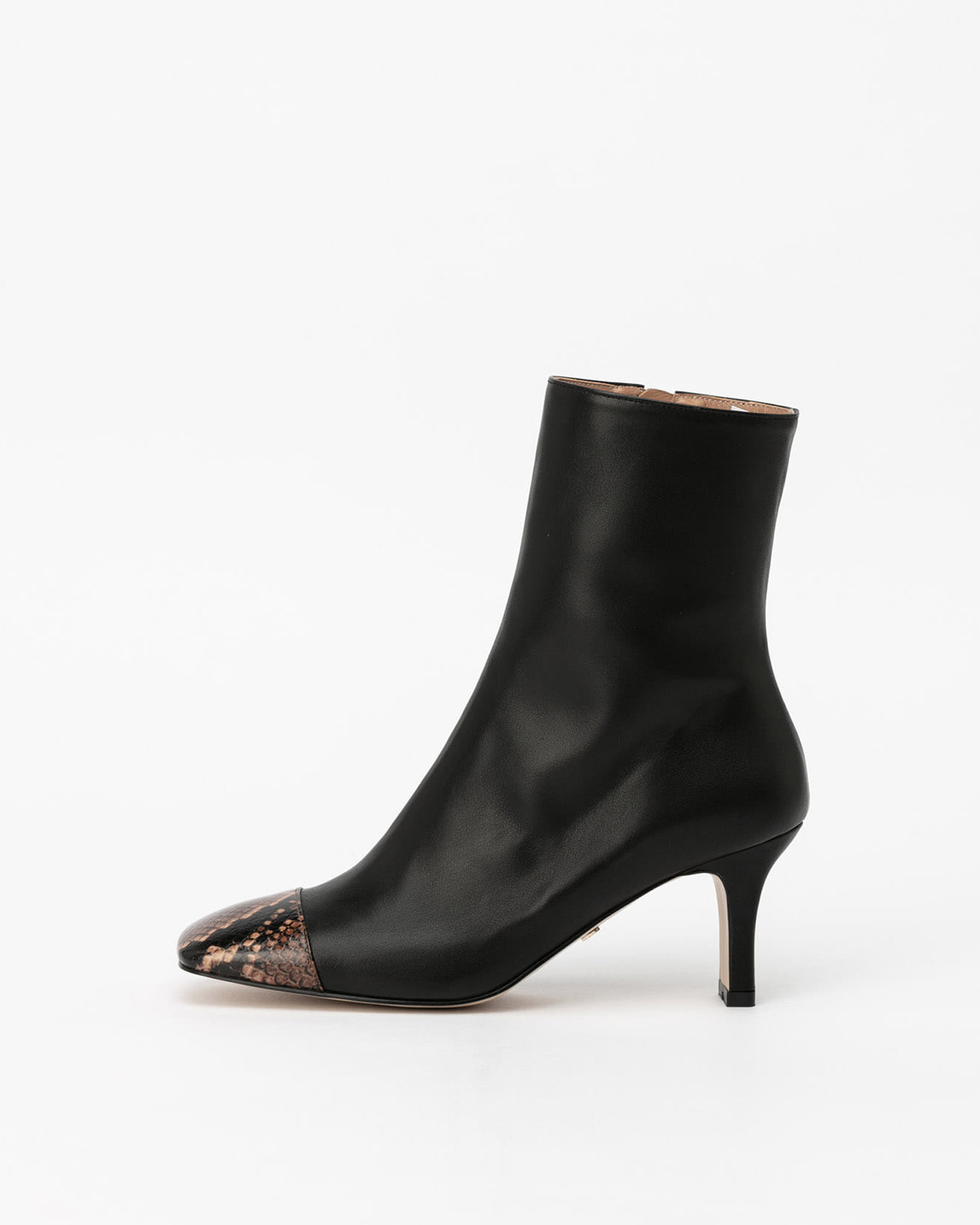 Grazia Boots in Black With Lava Python