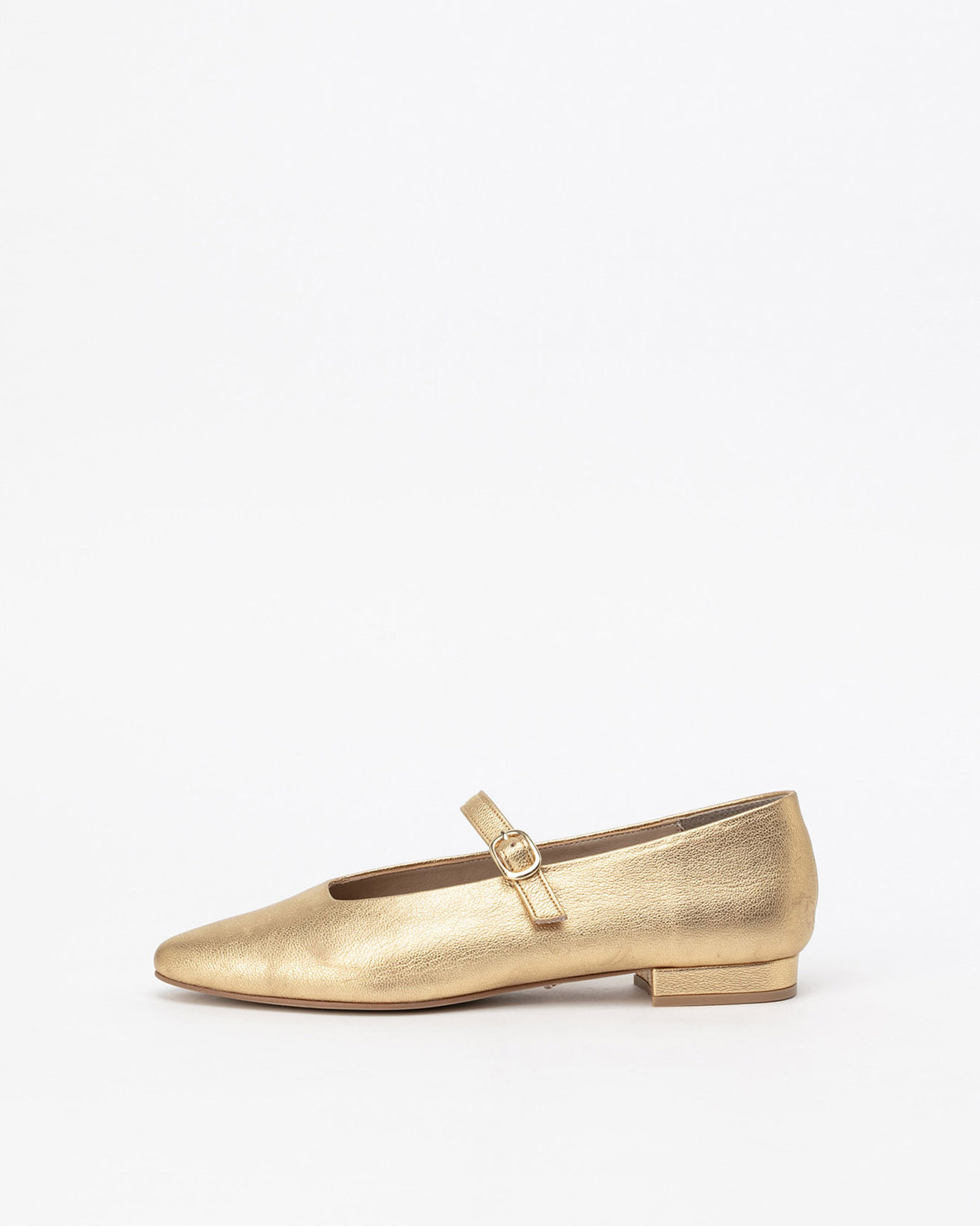 Toronto Maryjane Flat Shoes in Gold
