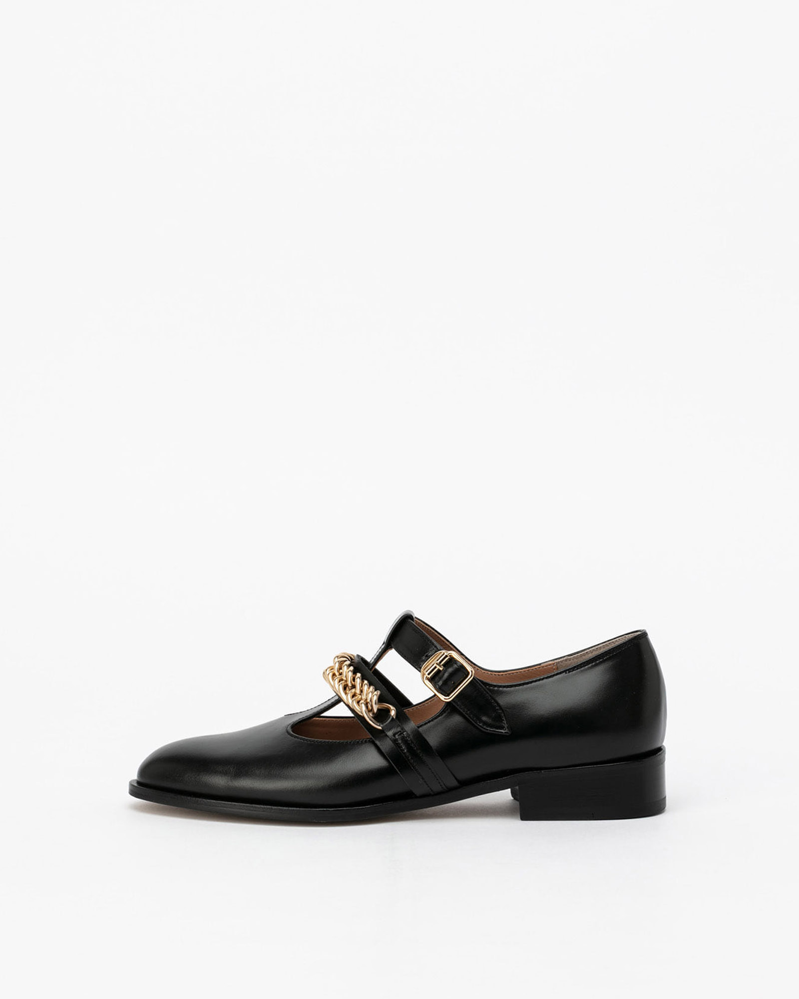 Hellen Chained Loafers in Black