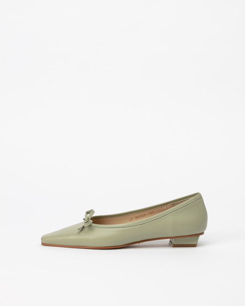 Oui Flat Shoes in Lime Green