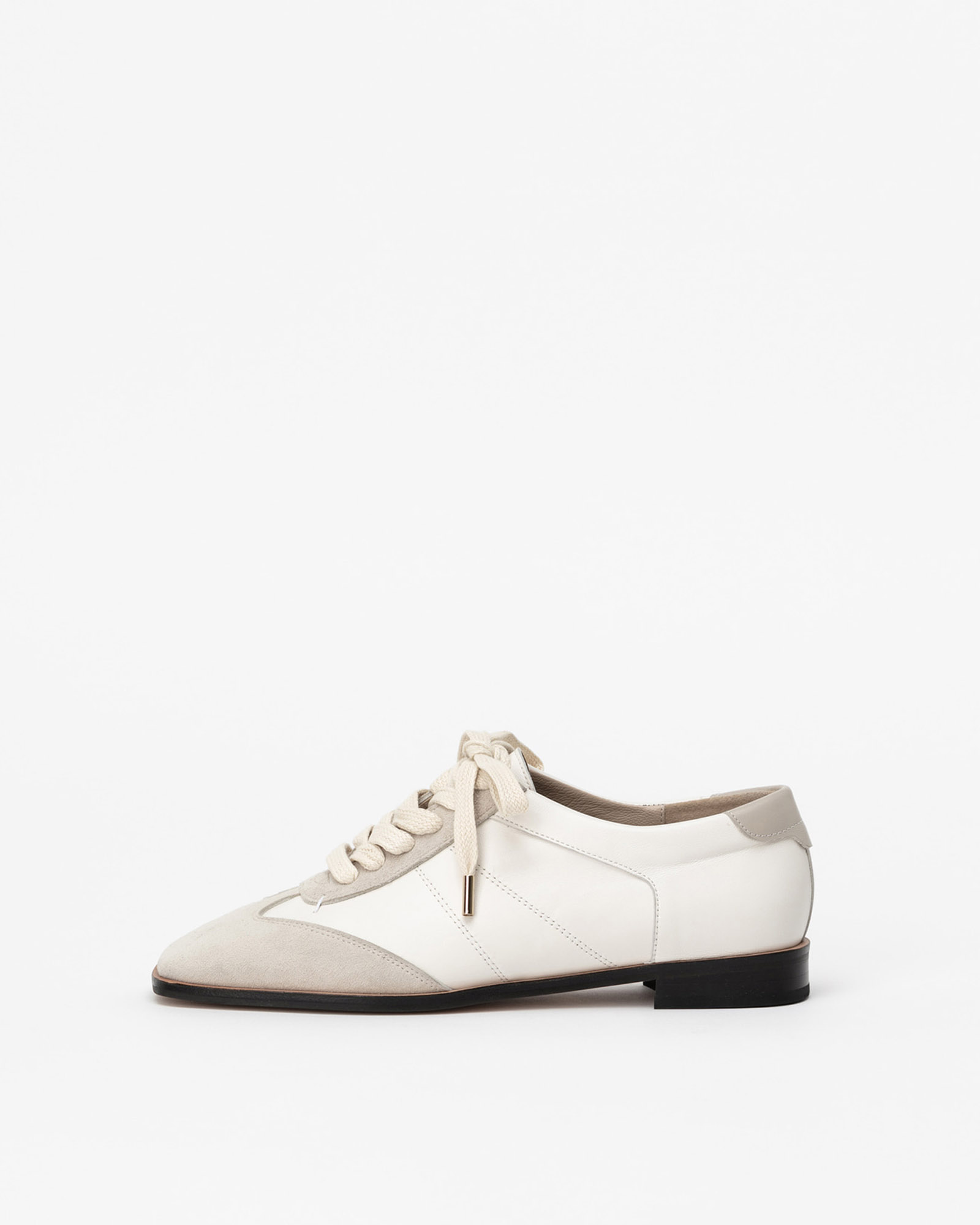 Vector Sneaker Upper Flat Shoes in Ivory