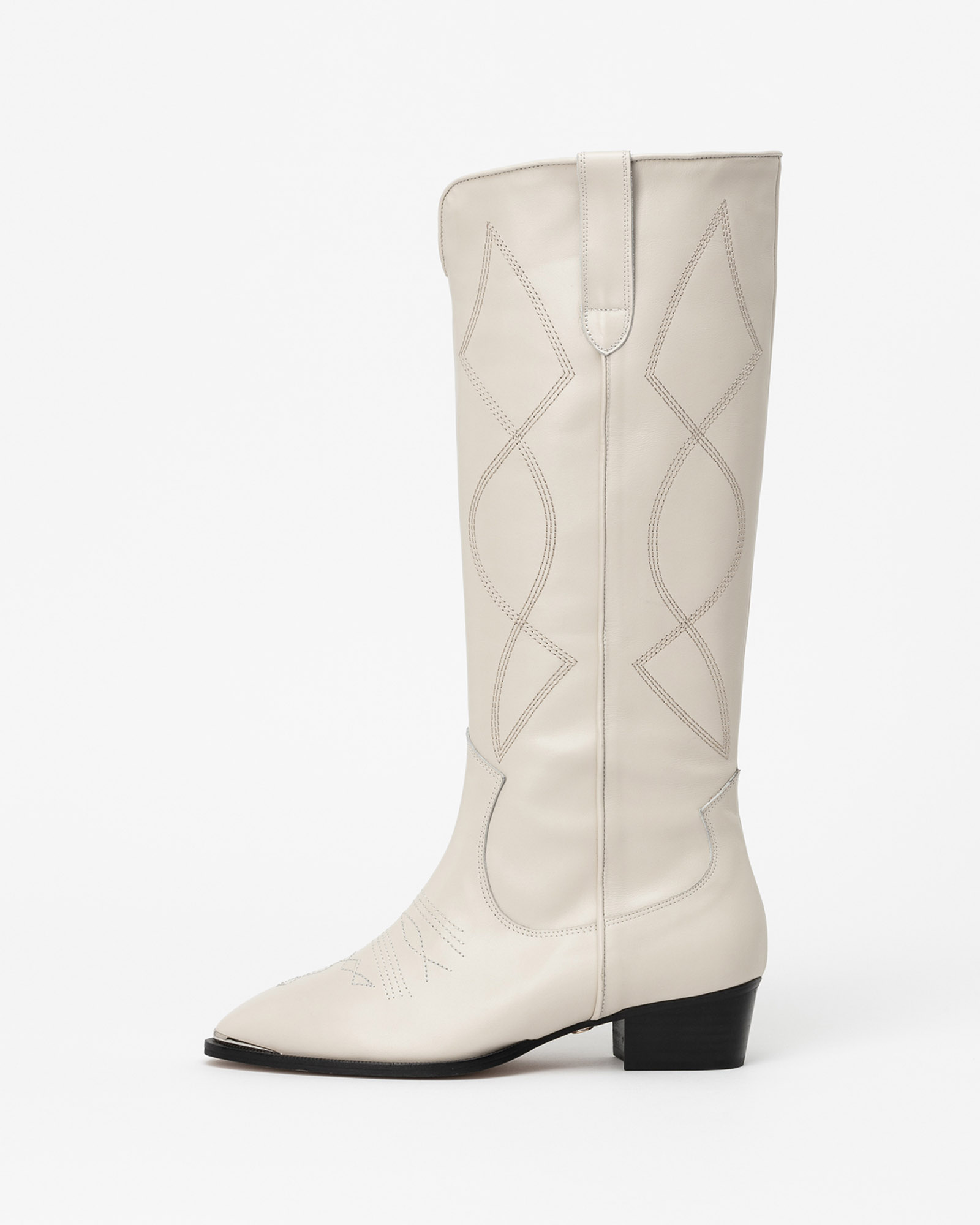 Flame Boots in Ivory