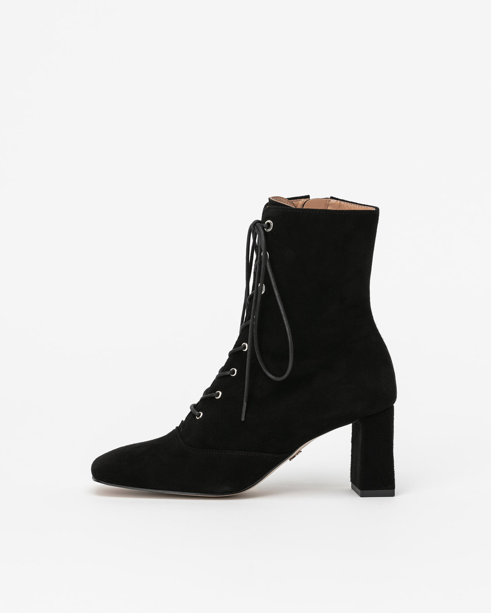 Avriel Lace-up Boots in Black Suede