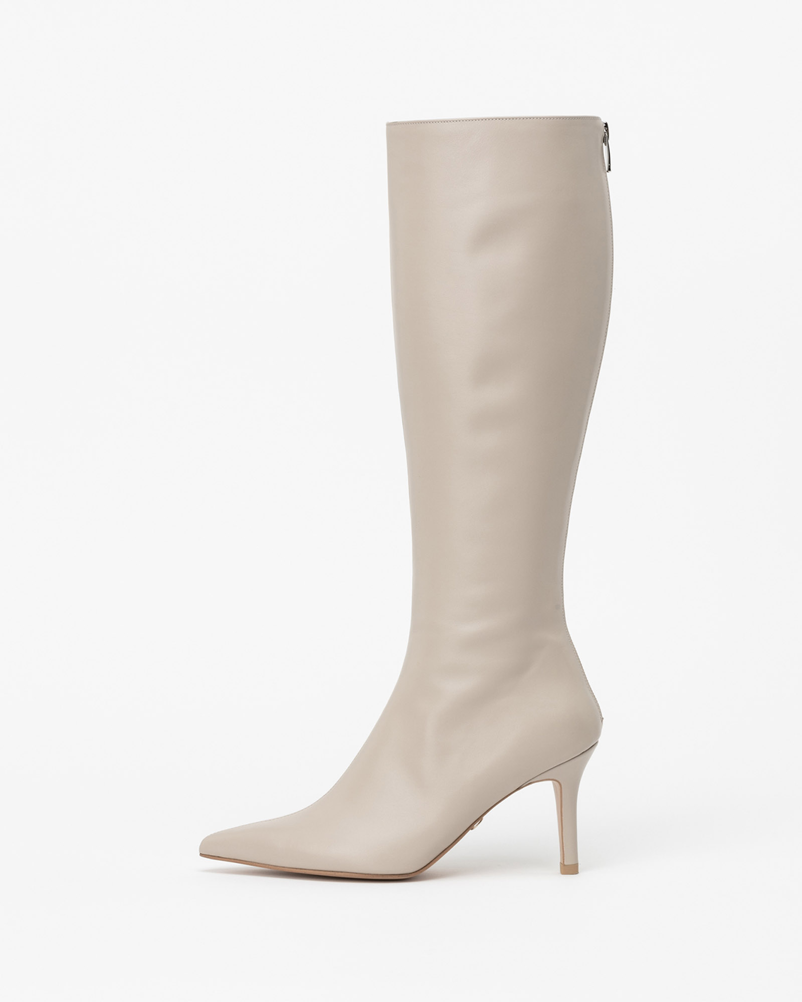 Deluxia Long Boots in Taupe Ivory