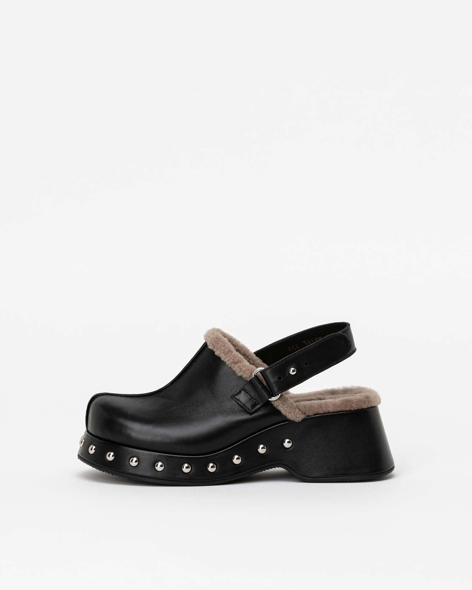 Logger Shearling Clogs in Black