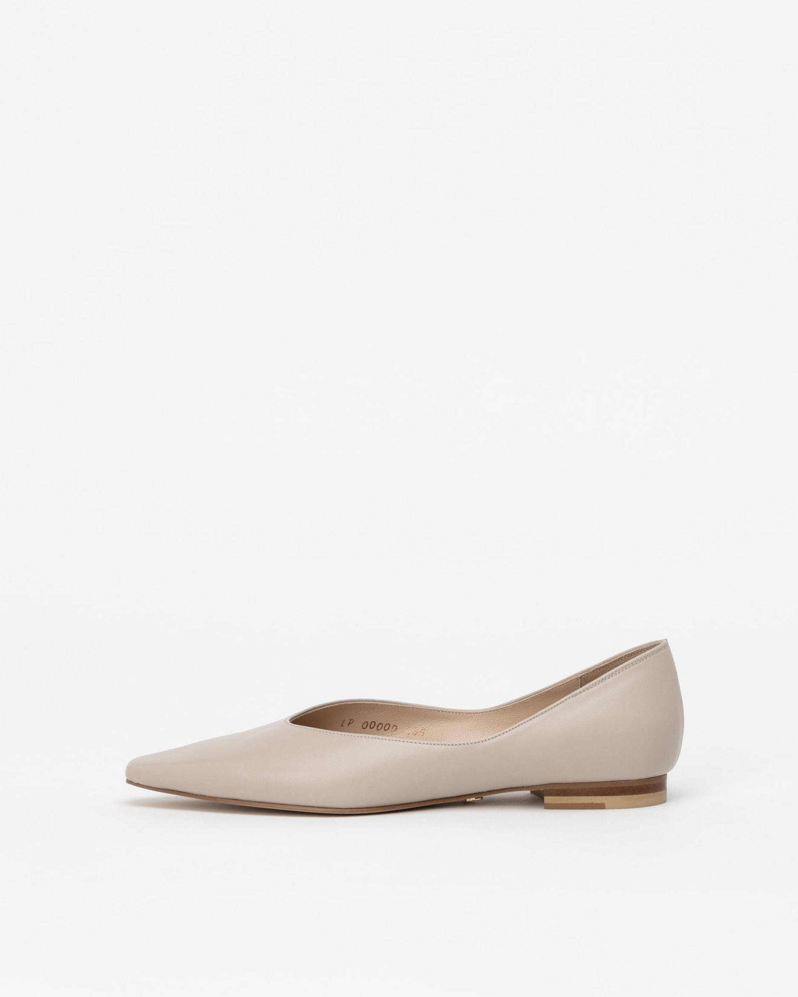 Yvonia Flat Shoes in Taupe Ivory