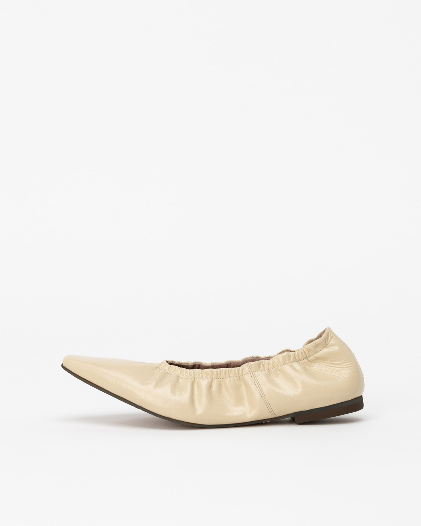 Arnaud Soft Flat Shoes in Wrinkled Yellow