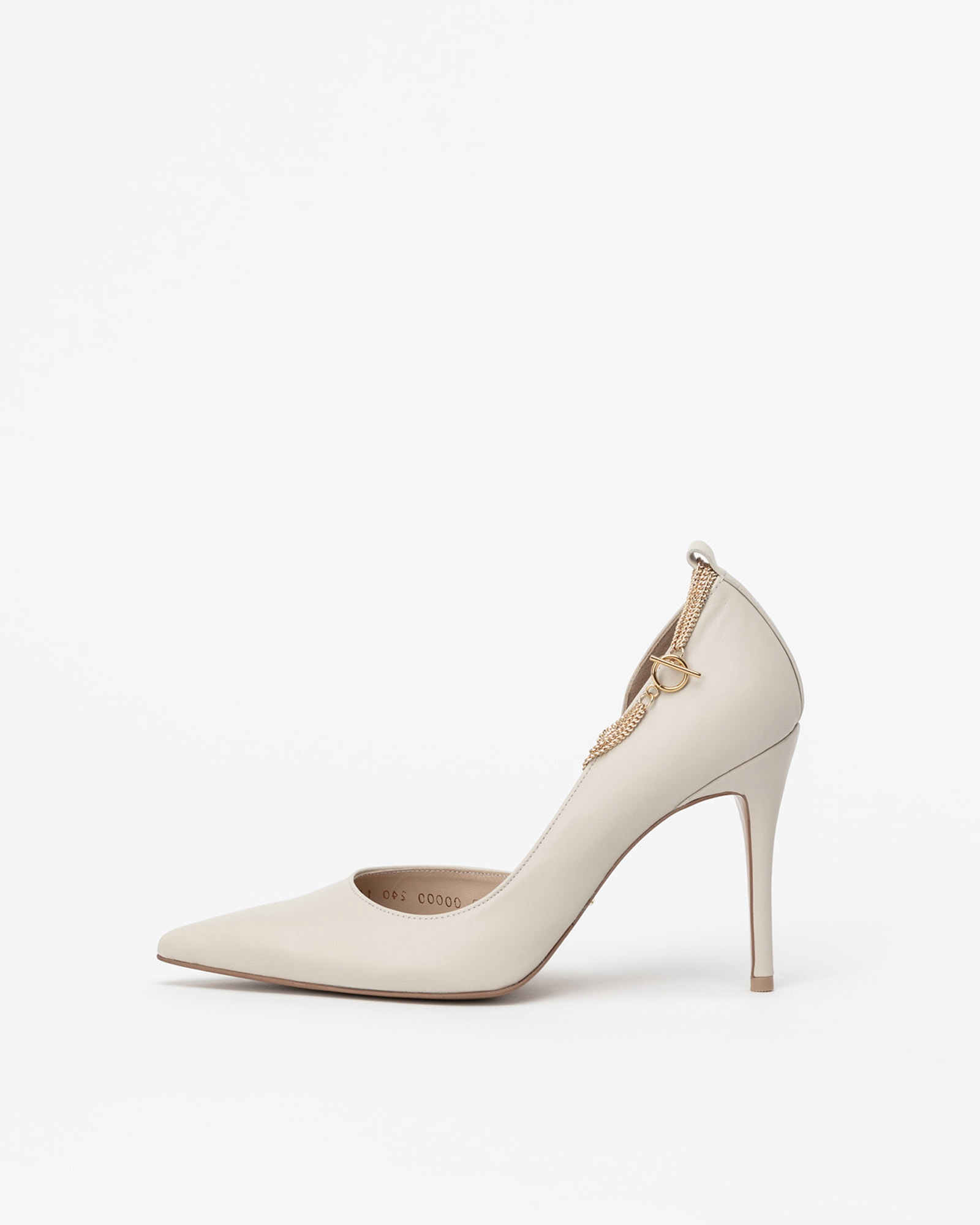 Cinque Chained Stiletto Pumps in Ivory