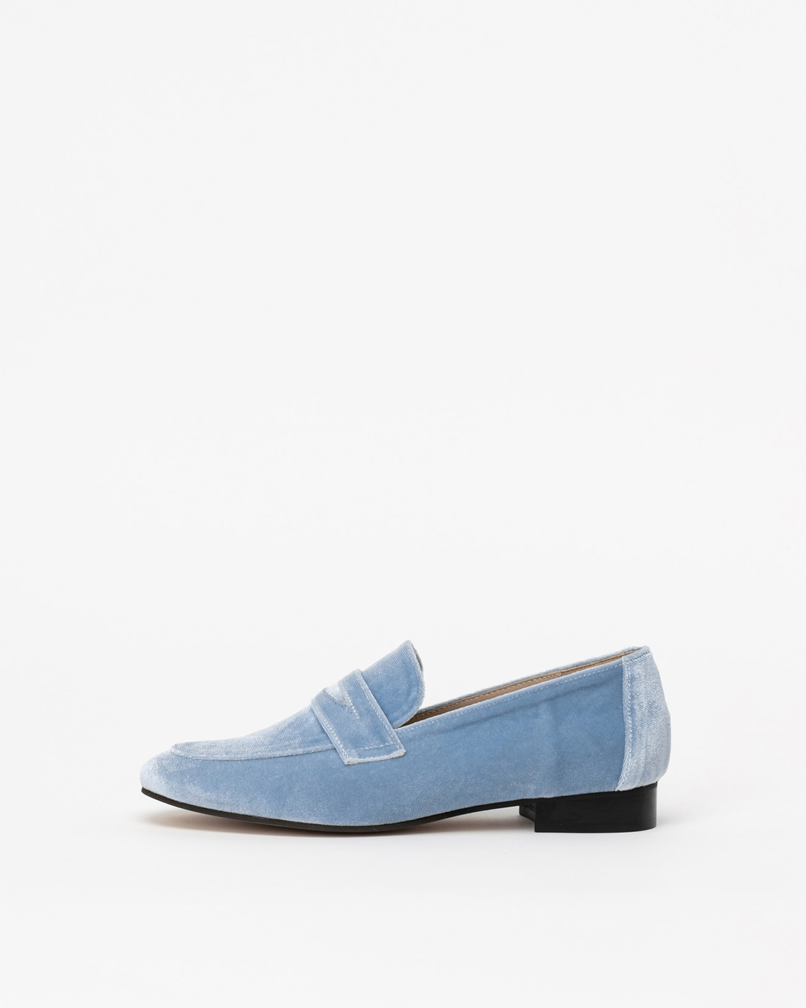 Sante Soft Loafers in Airy Blue Velvet