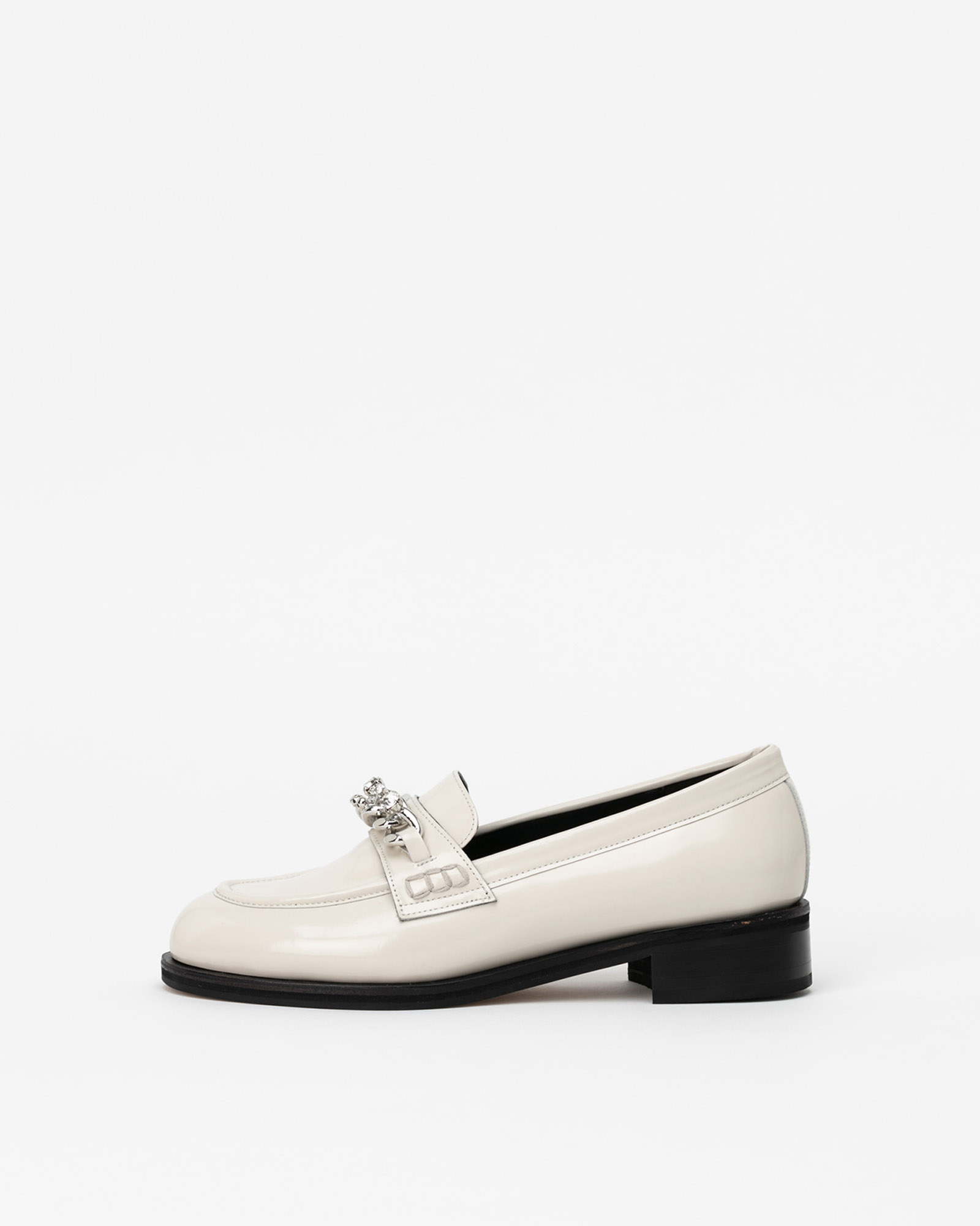 Mezza Embellished Chain Loafers