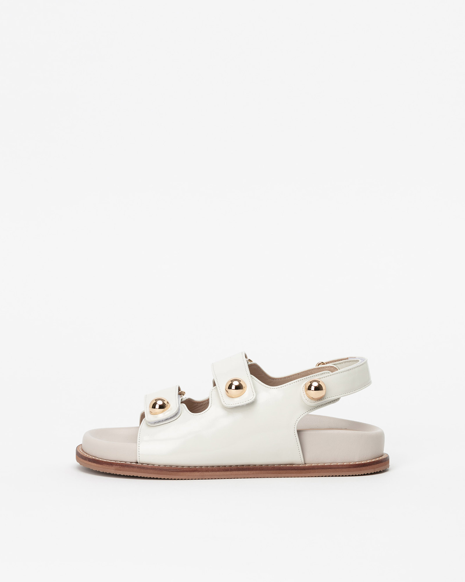 Galatea Footbed Sandals in Textured Ivory