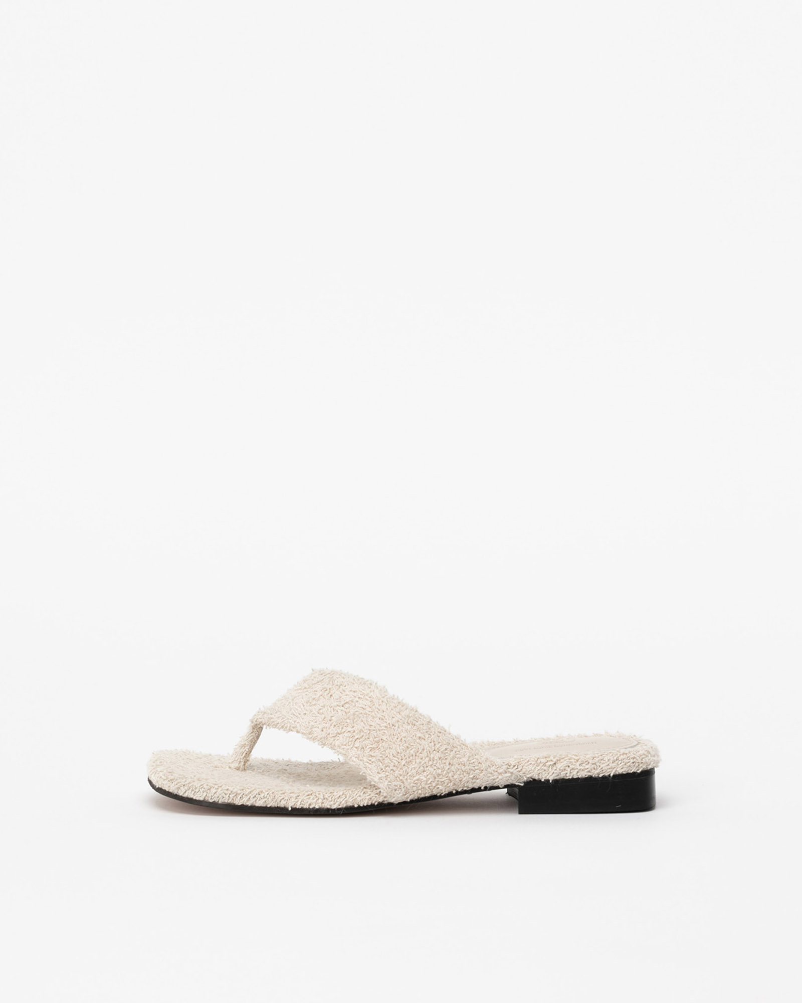 Brenda Thong Slide Sandals in Ivory