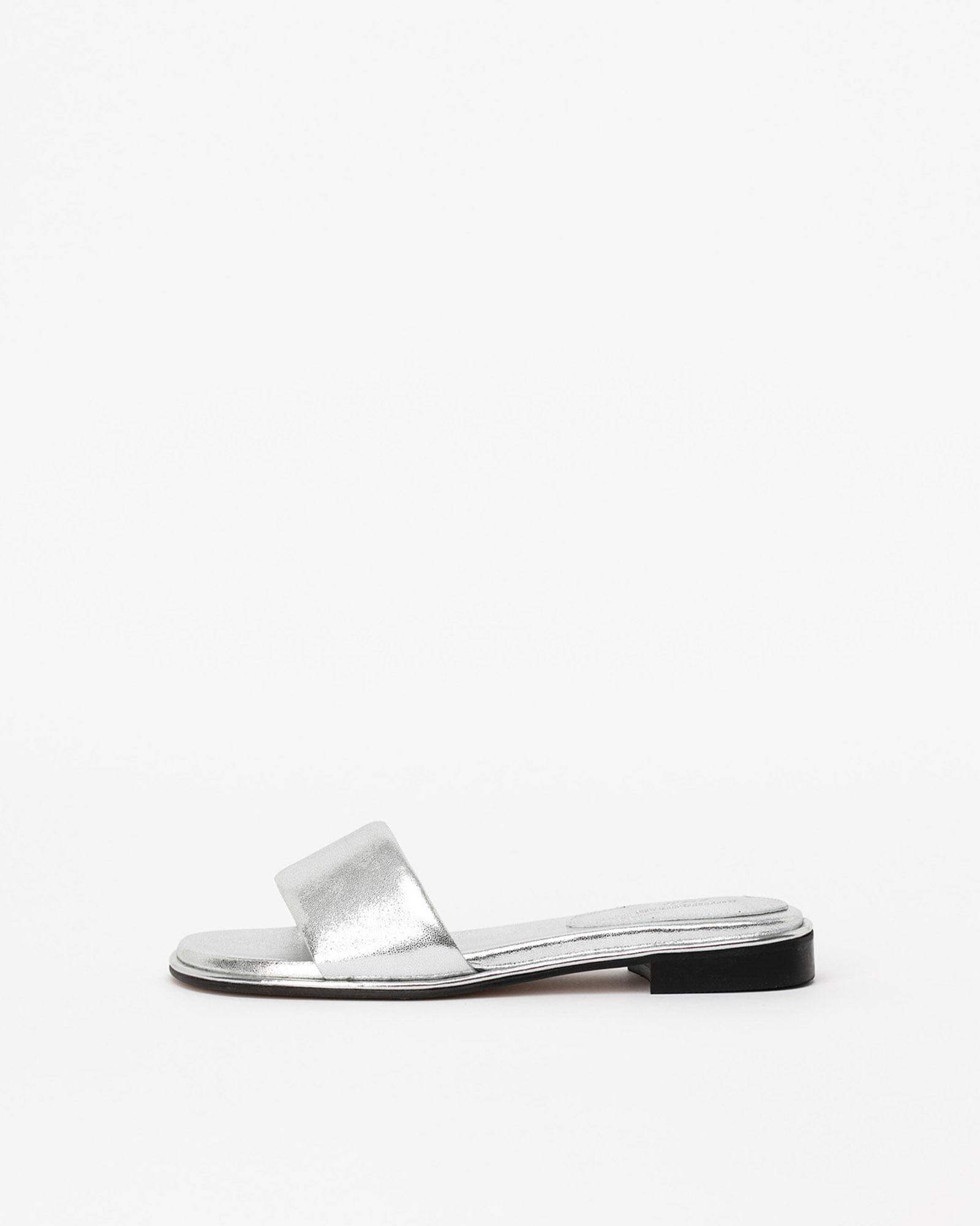 Lasena Padded Slides in Champagne Silver