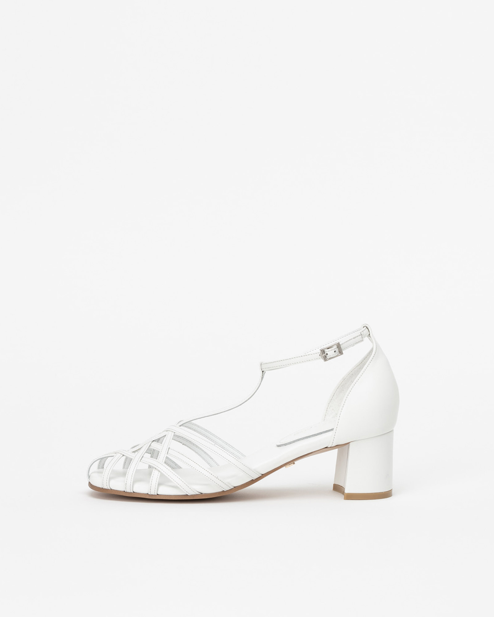 Chevon Gladiator Sandals in Pure White