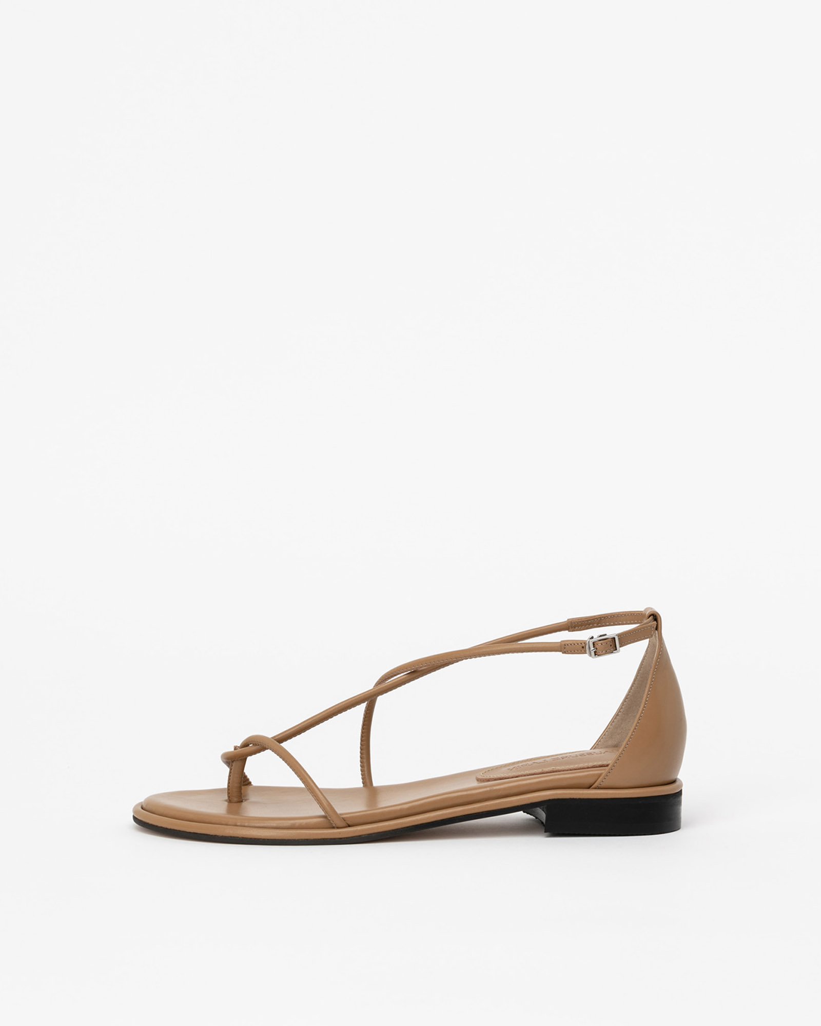 Abrielle Padded Strap Flat Sandals in Brown Sugar