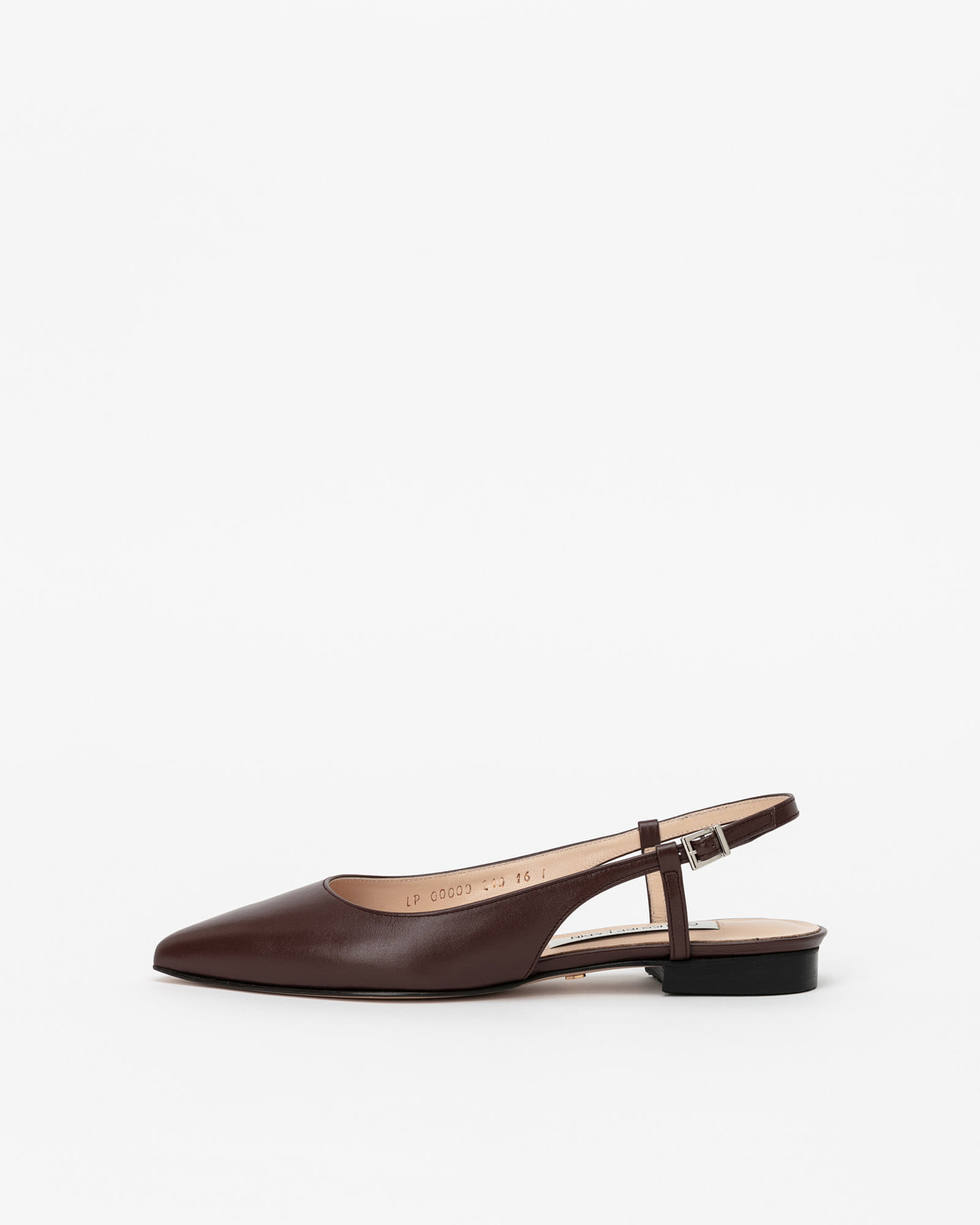 Rosca Slingback Flat Shoes in Iron Brown