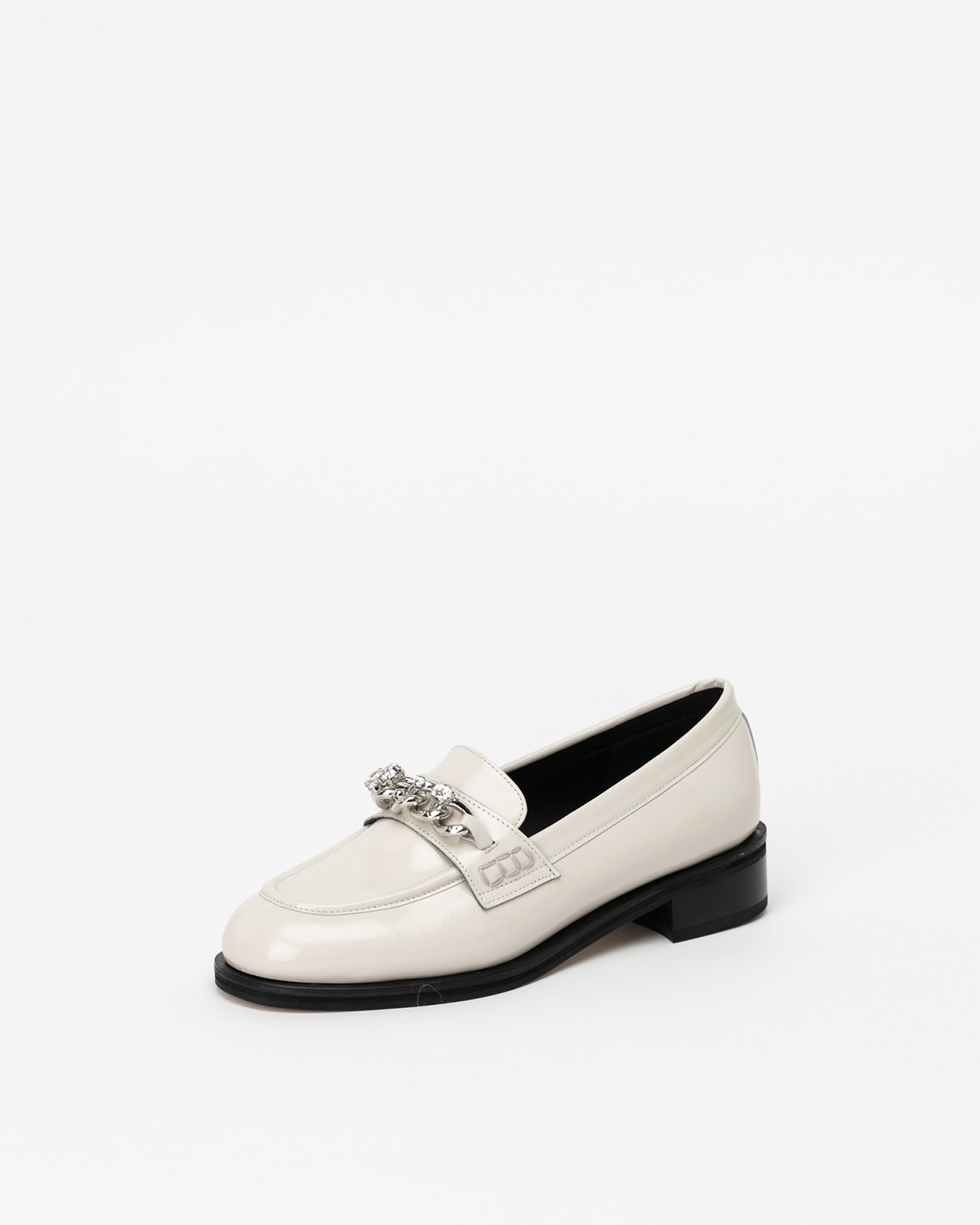 Mezza Embellished Chain Loafers