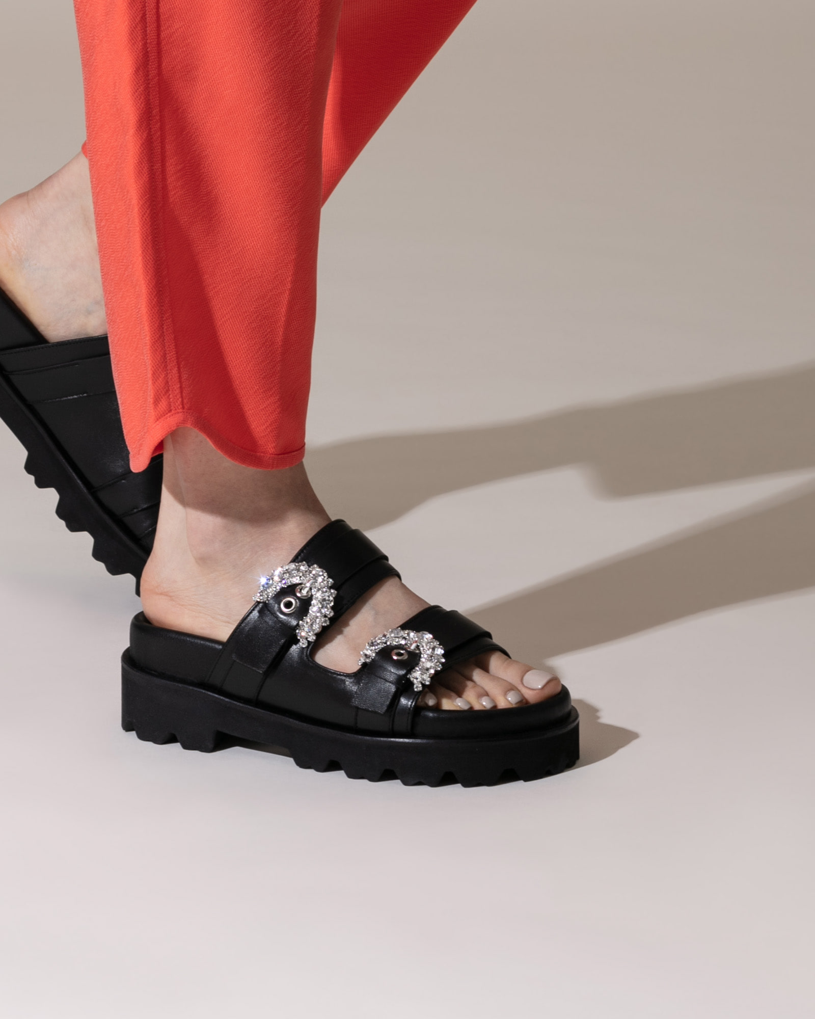 Chafel Embellished Footbed Slides