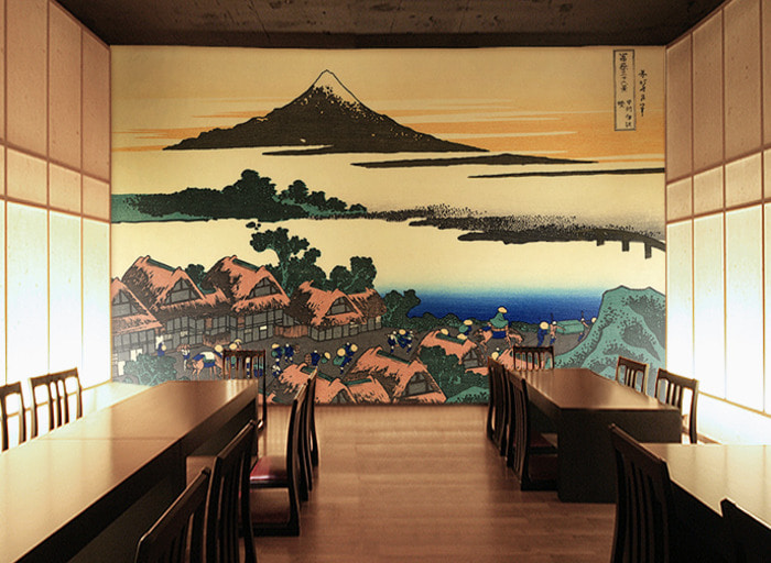 일본화 벽지-(가츠시카 호쿠사이)-17O019 일식집 판화 3폭(주문 제작도 가능)