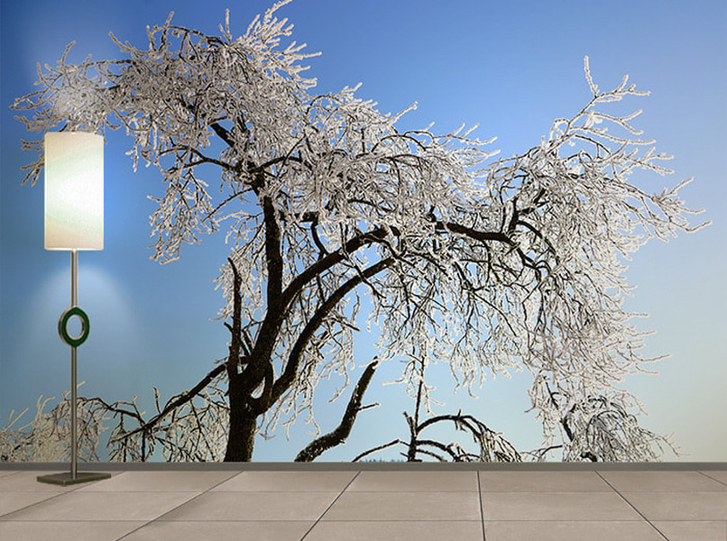 포토 벽지-17PH971 tree 설경 눈꽃 snow 3폭(주문 제작도 가능)