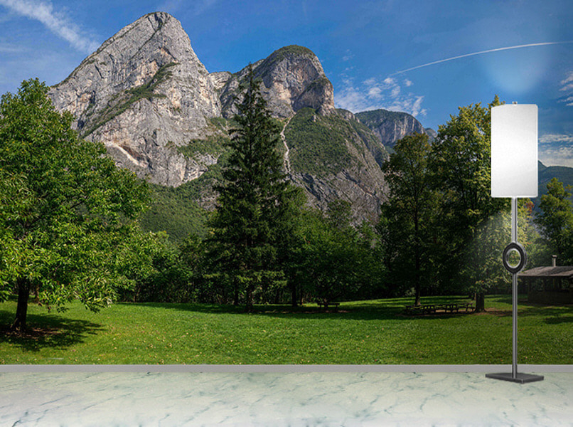 포토 벽지-17PH1018 alpine 자연풍경 알프스산맥 화창한 3폭(주문 제작도 가능)