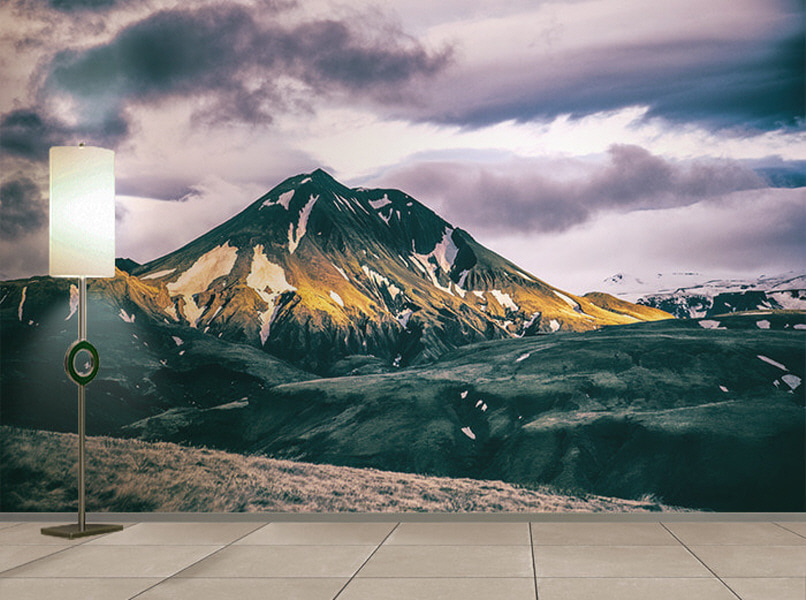 포토 벽지-17PH1176 mountain 산 화산 자연풍경 하늘 구름 3폭(주문 제작도 가능)