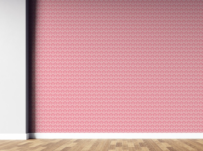 패턴벽지- 22PT002- 벚꽃 화사한 패턴 다마스크 3폭(주문 제작도 가능)