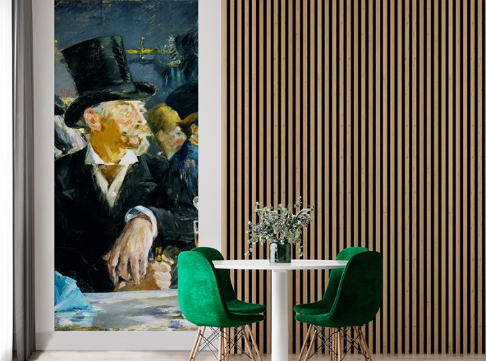 명화벽지 23p097 - Édouard Manet 에두아르 마네 At The Café 인물 카페 신사 사람  1폭(주문 제작도 가능)