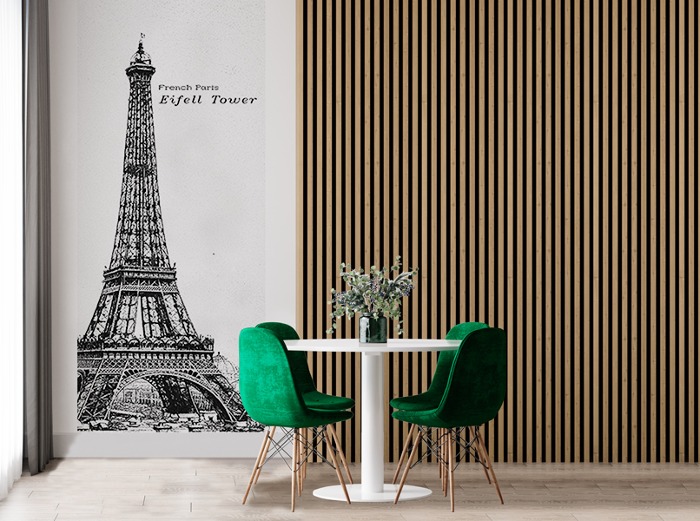 포토 벽지-07B007-에펠탑 거실 드레스룸 1폭(주문 제작도 가능)