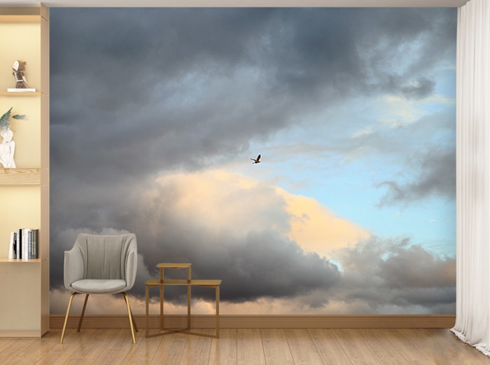 포토 벽지-IMG_1108 하늘 구름 3폭(주문 제작도 가능)