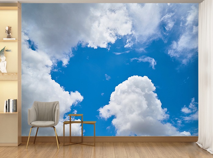 포토벽지-23ph013- 뭉게 구름 풍경 3폭(주문 제작도 가능)