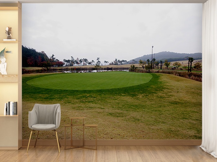 골프 전경 벽지-11PH028 골프장 풍경 3폭(주문 제작도 가능)