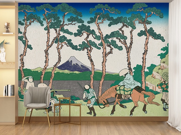 일본화 벽지 18O008 우키요에의 풍경 3폭(주문 제작도 가능)