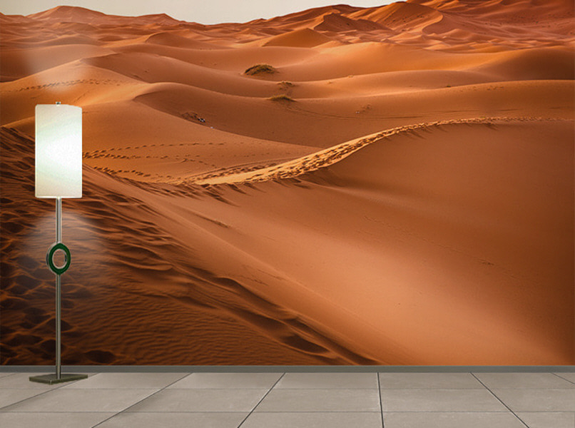 포토 벽지-17PH1000 desert 사막 붉은 흙 모래 건조한 3폭(주문 제작도 가능)