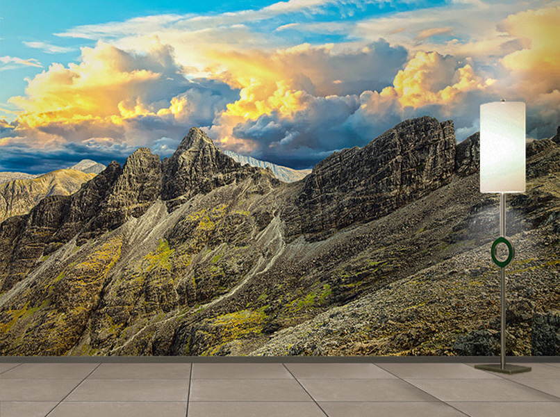 포토 벽지-17PH1200 landscape 풍경 구름 산맥 자연풍경 3폭(주문 제작도 가능)
