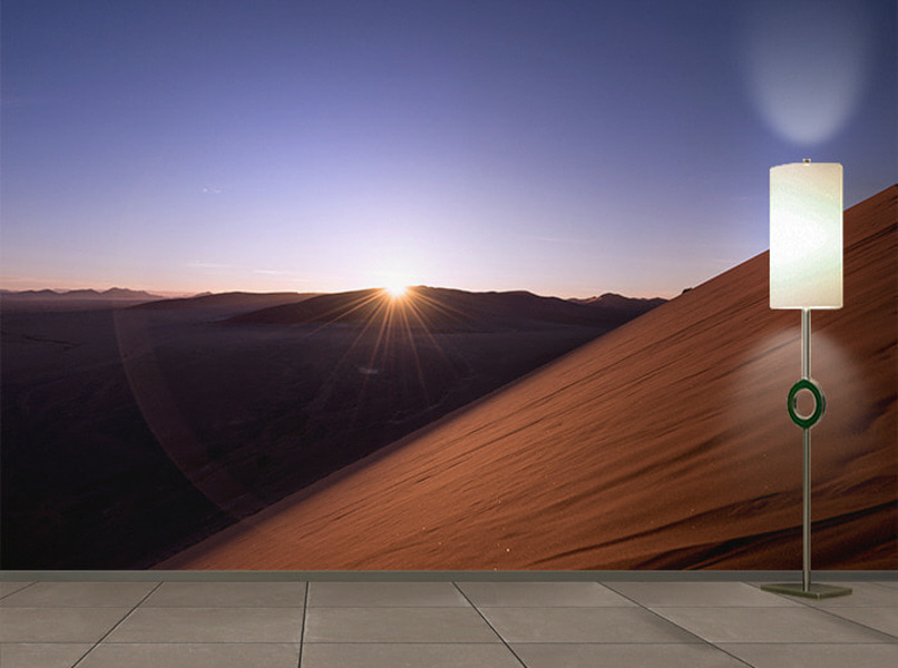 포토 벽지-17PH1149 desert 사막 모래 건조 일몰 3폭(주문 제작도 가능)