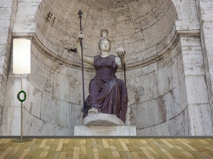 포토벽지- 21PH231-로마 국회의사당 광장 여신 동상 3폭(주문 제작도 가능)